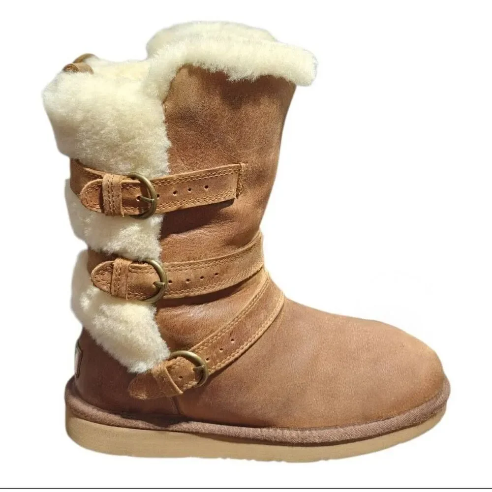 UGG Becket 'Chestnut' Leather Winter Boot Size 6